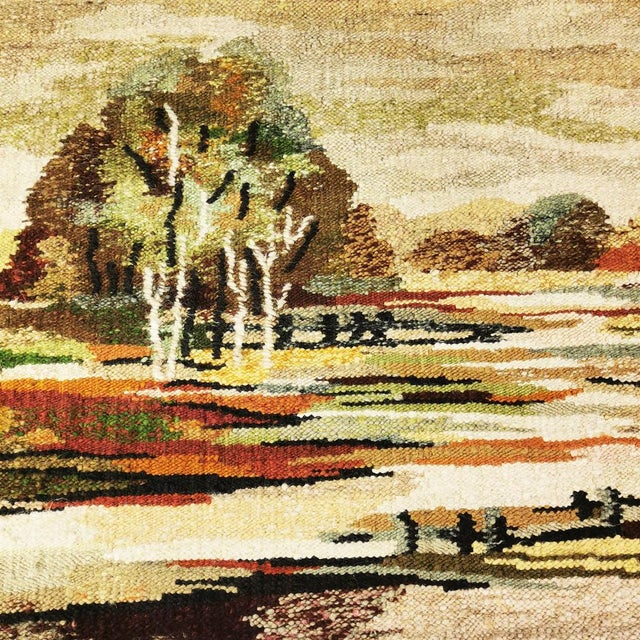 Wall tapestry designed by Zygmunt Mączyński (painter), woven - made by C. Żegota, Poland in the 1970s. It is characterized...