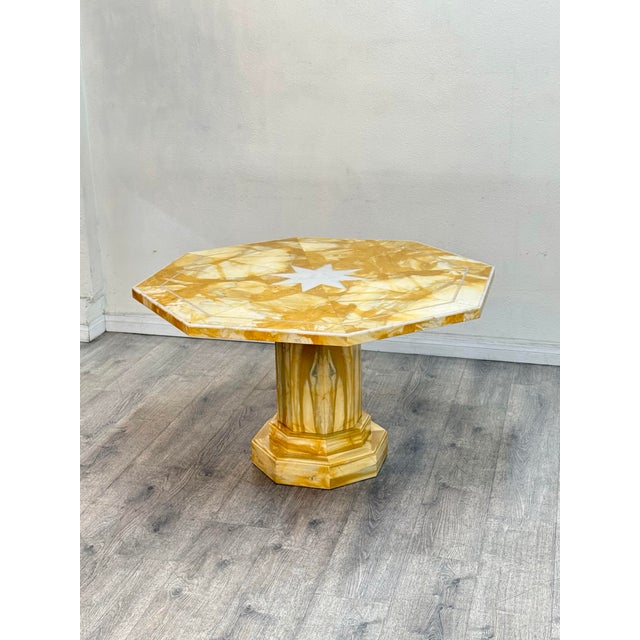 Hollywood Regency Vintage Marble Dining Table For Sale - Image 3 of 10