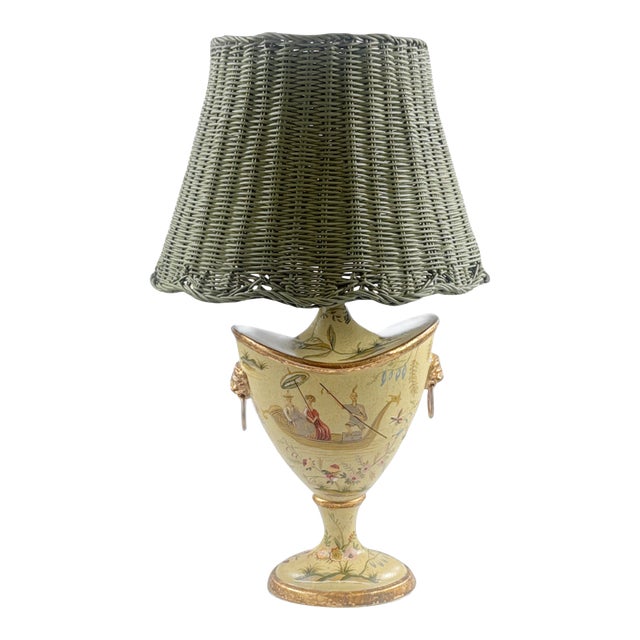Pair of Chinoserie Decorated Gilt and Resin Lamps For Sale