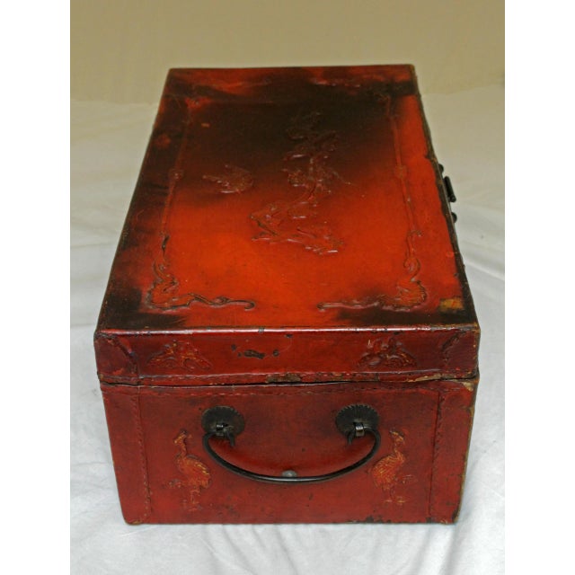 Early 20th Century Chinese Export Pigskin Box For Sale - Image 5 of 9