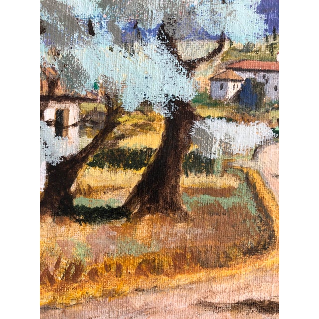 René Grossen, Vue sur un paysage de Toscane, Oil on Canvas, Framed For Sale - Image 4 of 10