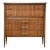 Walnut & Brass MCM Tall Dresser For Sale