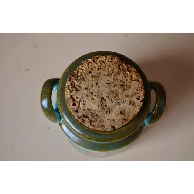 Ceramic Covered Pot with Cork Top, 1960s For Sale - Image 6 of 9