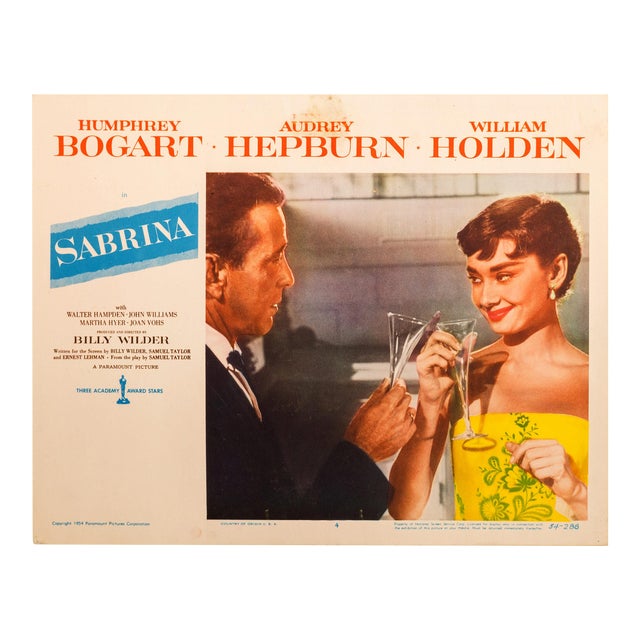 1950s Sabrina 1954 Vintage Lobby Card #1 For Sale