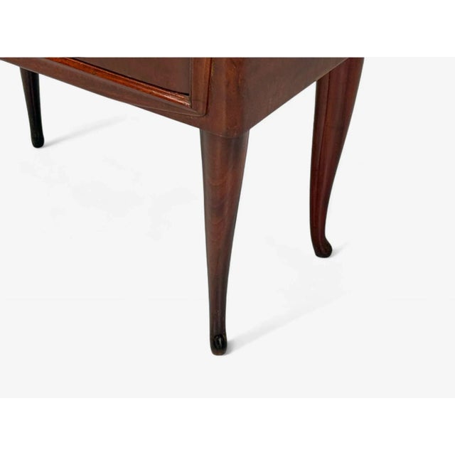 Osvaldo Borsani Attr., Exotic Wood, Glass, Brass, Nightstands, Italy, 1960s, Pair For Sale - Image 13 of 15