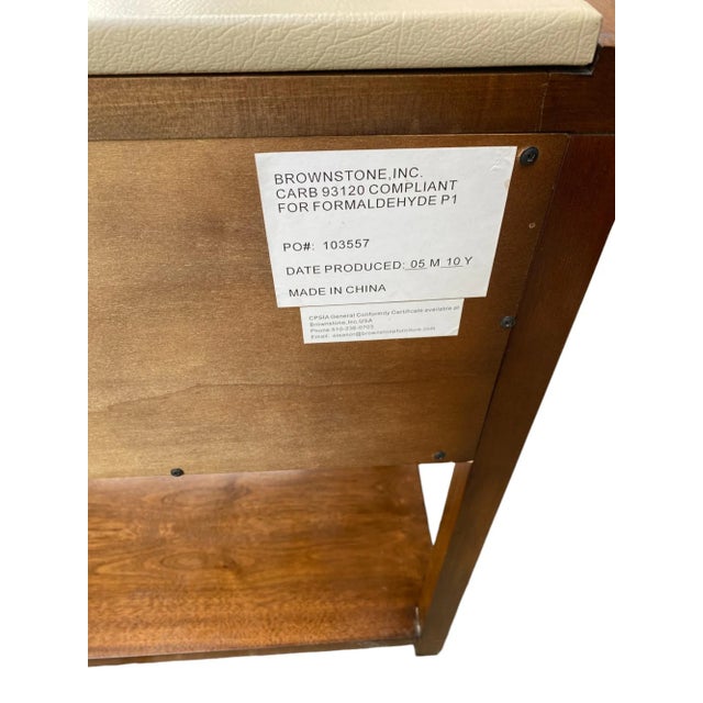 Brown Brownstone Furniture Nightstand For Sale - Image 8 of 8