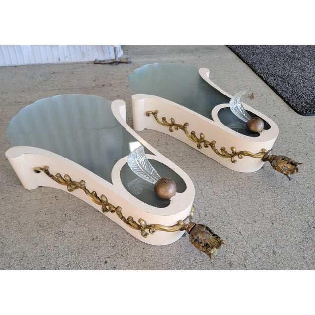 1940s Movie Theater Wall Sconces Hollywood RTegency Style - A Pair For Sale - Image 5 of 10