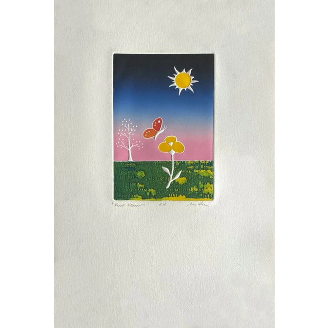 1985 Misha Moracha First Flower Etching For Sale
