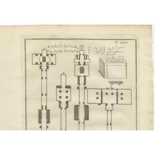 Title: Tomb Plans of the Kings at Thebes – Valley of the Kings Layout, Egypt 1776 : This 1776 architectural engraving...