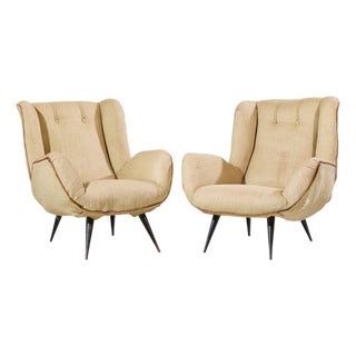 Carlo Hauner Mid Century Brazilian Lounge Chairs - Pair For Sale