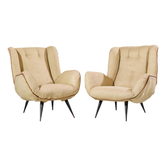 Carlo Hauner Mid Century Brazilian Lounge Chairs - Pair For Sale
