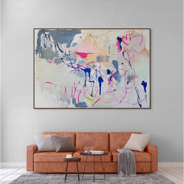 Abstract Contemporary Abstract Acrylic on Canvas "Fly" by Macha Poynder For Sale - Image 3 of 5