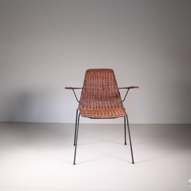Rattan Chair by Gian Franco Legler For Sale - Image 5 of 5