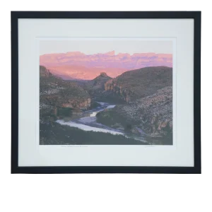 1970s "Sierra del Carmen & Rio Grande" Original Landscape Photograph by Jim Bones, Framed