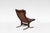 Highback Siesta Chair in Dark Brown Leather and Plywood by Ingmar Relling for Westnofa, 1960s For Sale - Image 3 of 6