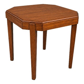 Art Deco Oak Side Table, 1930s For Sale