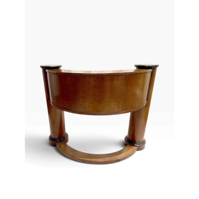 Brown 1990s Century Furniture Biedermeier-Style Oval Desk For Sale - Image 8 of 15