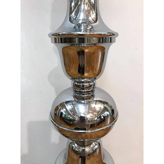 1970s Italian Large "Candlestick" Style Floor Lamp For Sale In New York - Image 6 of 12