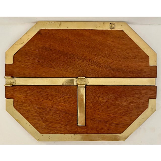 David Marshall David Marshall Wood & Bronze Cheese Tray For Sale - Image 4 of 8