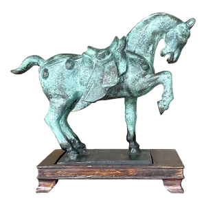 Vintage Asian Patinated Tang Dynasty Horse