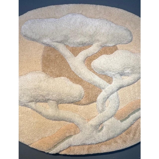 1970s Tree of Life Rug Fiber Art Wall Hanging, Frank Lane Attributed Offered for sale is a Frank Lane "Tree of Life" hand...