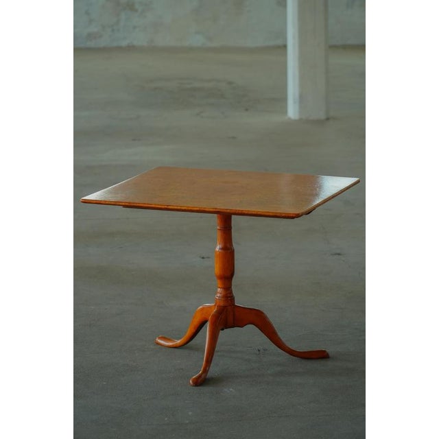 Antique Late 19th Century Swedish Square Folding Table in Burl Wood For Sale - Image 9 of 18