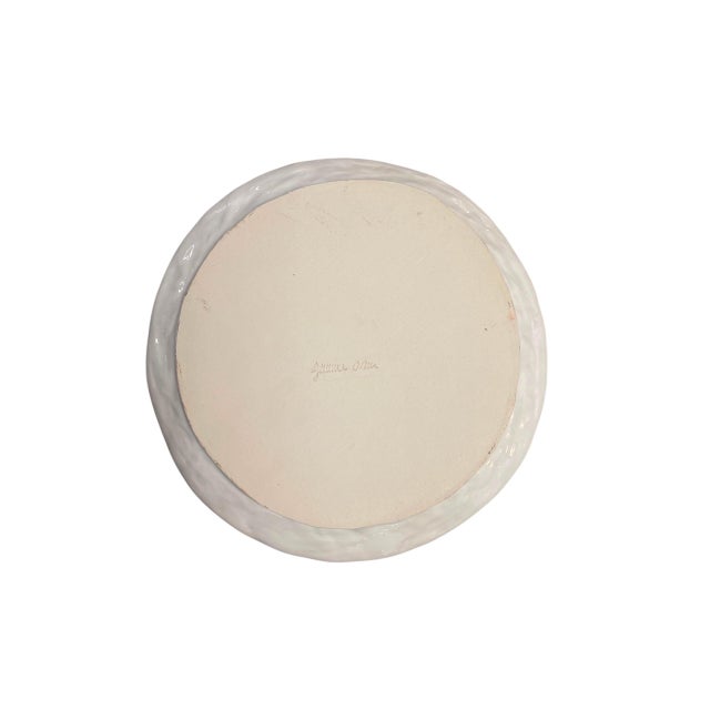 2000 - 2009 Vintage Studio Pottery Ceramic Beetle Motif Decorative Charger Plate For Sale - Image 5 of 12