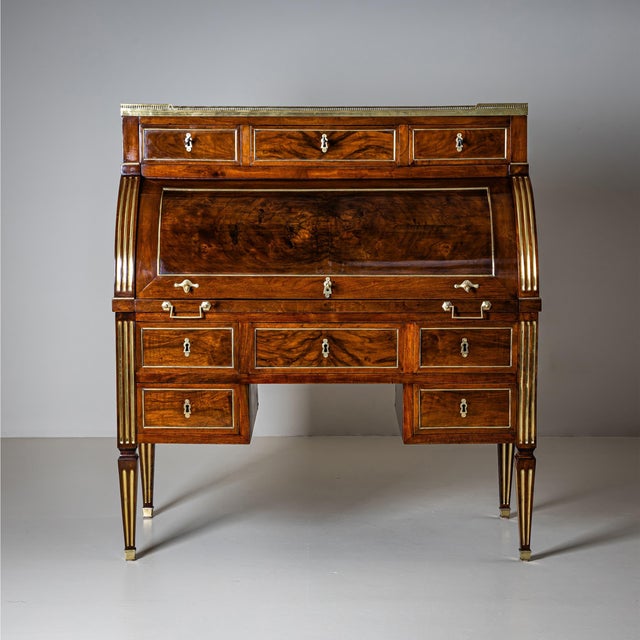 Late 18th Century Roll-Top Bureau, France For Sale - Image 4 of 11