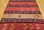 Vintage Turkish Kilim Runner, Handwoven Wool, Stripe Pattern, Brick Red, 3x13 For Sale - Image 4 of 9