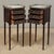 Pair Mid-Century Louis XVI Mahogany End Tables With Carrara Marble For Sale - Image 10 of 16