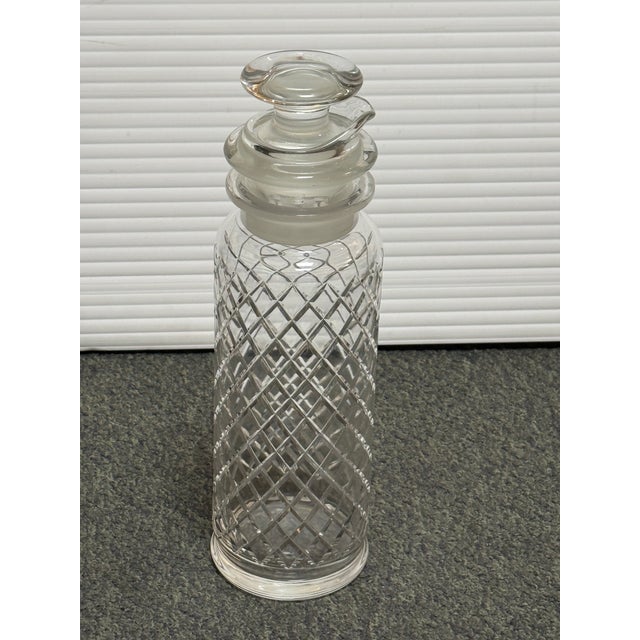 Late 20th Century Vintage Cut Crystal Decanter For Sale - Image 5 of 12