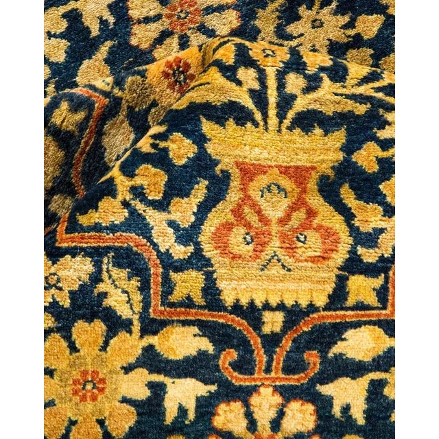 Textile Mogul, One-of-a-Kind Hand-Knotted Area Rug in Blue, 9' 3" x 11' 5" For Sale - Image 7 of 8