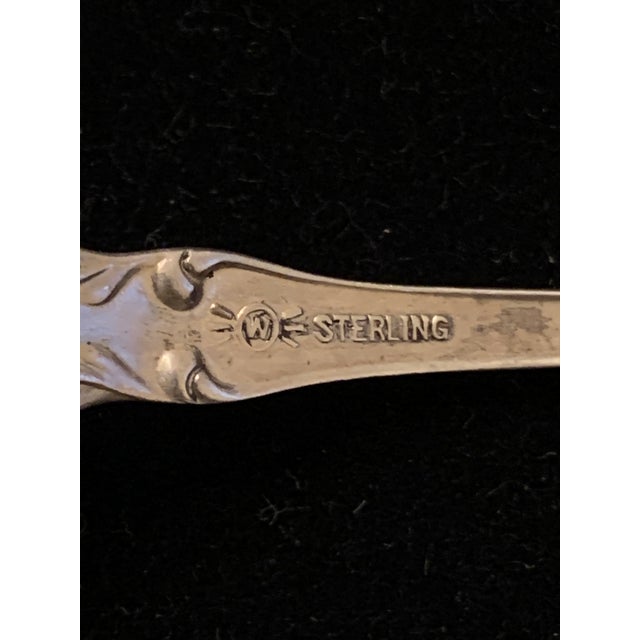 Antique 1910 Whiting Lily Pattern Sterling Silver Iced Tea Spoons- Set of 4 For Sale - Image 9 of 13
