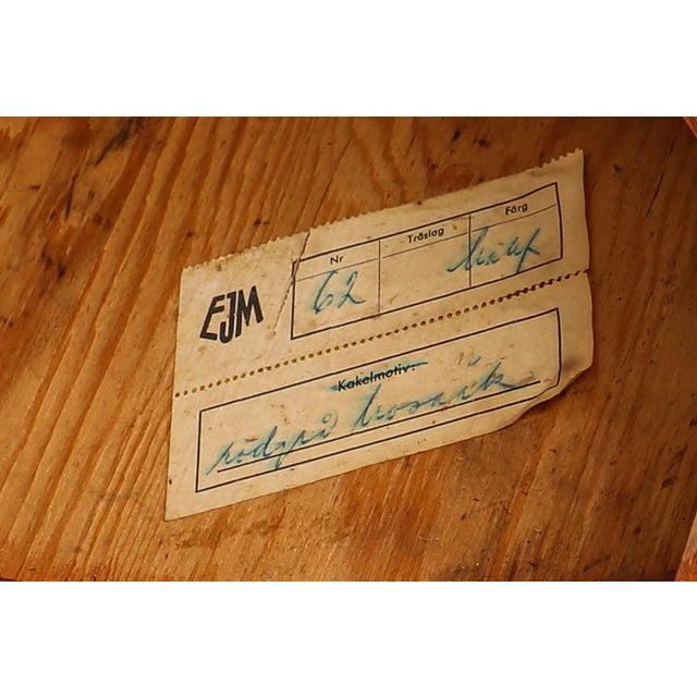 Wood 1950s Swedish Modern Mosaic Tile + Beech Coffee Table For Sale - Image 7 of 8