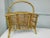 Mid Century Franco Albini Italian style bamboo and rattan magazine holder in pristine condition. The magazine rack shows...