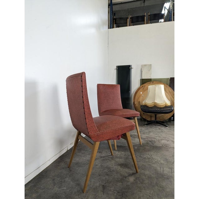 Vintage Red Side Chairs, Set of 2 For Sale - Image 3 of 6