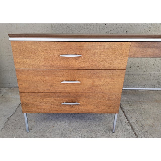 Vista of California Vista of California Industrial Style Mid-Century Modern Desk For Sale - Image 4 of 18
