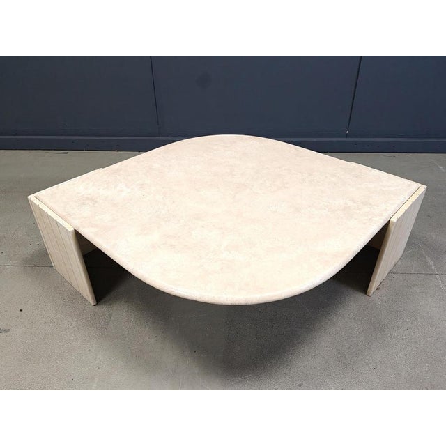 Vintage Travertine Coffee Table from Roche Bobois, 1970s For Sale - Image 10 of 12