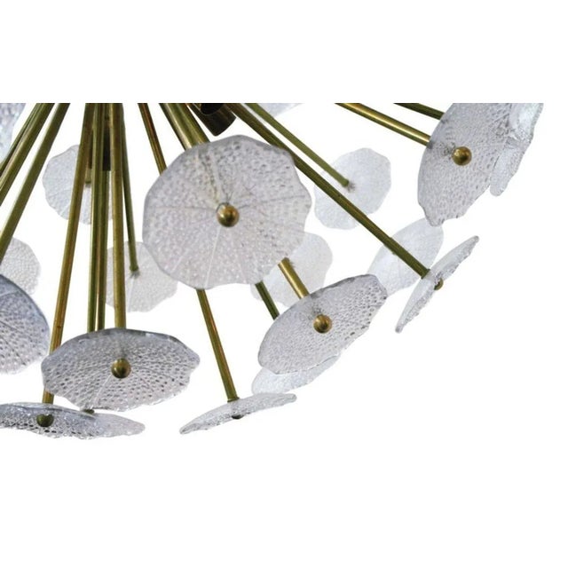 Italian Italian Sputnik Chandelier W/ Clear Murano Glass, 1960s For Sale - Image 3 of 7