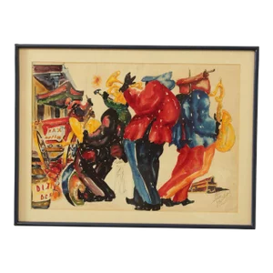 Michael Smiroldo New Orleans Jazz Band Watercolor Painting