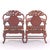Wood Mid 20th Century Pair of Chinese Dragon Rosewood Armchairs With Matching Dream Stone Inserts, Elaborate Carving and Handmade Needlepoint Seat Cushions For Sale - Image 7 of 18