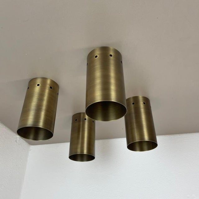 Minimalist Brass Hole Pattern Tube Wall Sconces, Italy, 1970s, Set of 2 For Sale - Image 11 of 18