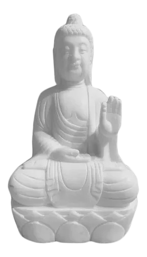 White Marble Buddha Sculpture