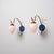 Metal Italian Brass, Blue and Red Metal and Opaline Glass Sconces, 1950s, Set of 2 For Sale - Image 7 of 8
