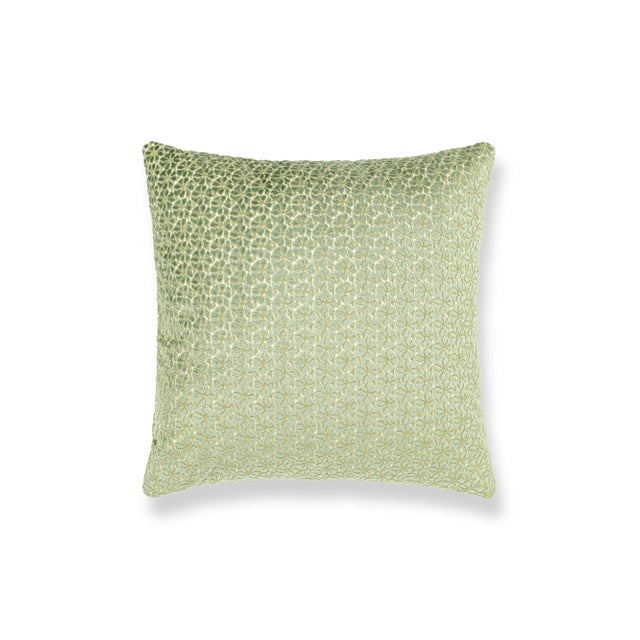 Contemporary The House Of Scalamandré Petal Velvet Square Pillow In Meadow For Sale - Image 3 of 3