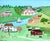 Street Art A Country Folk Art Rural Farm Scene Signed Kay Benham 06 Oil on Canvas For Sale - Image 3 of 6
