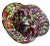 Mid-Century Modern Fratelli Toso Murano Vintage Millefiori Flowers Bullseye Mosaic Italian Art Glass Tall Oval Bowl Vase For Sale - Image 3 of 10