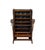 Antique Oak and Leather Rocking Chair, 1910 For Sale - Image 3 of 11