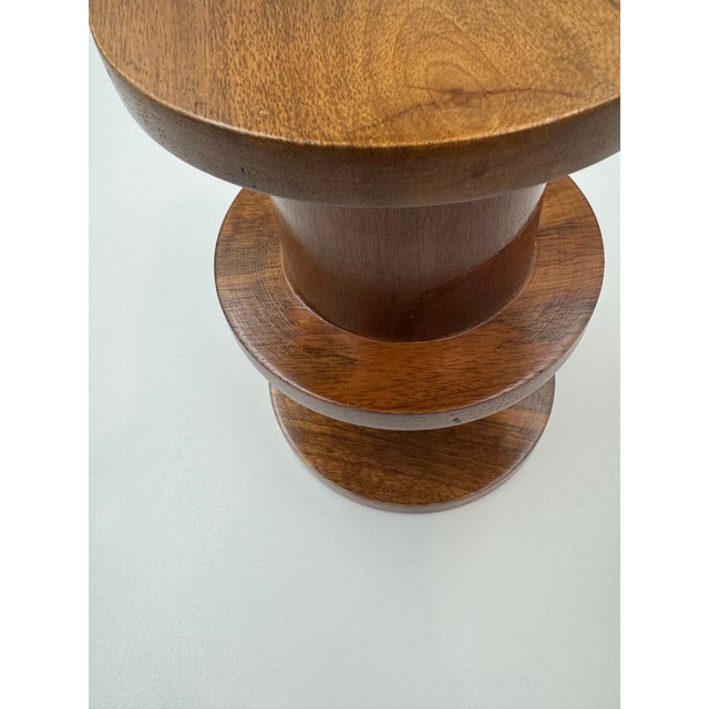 2000 - 2009 Pair of West Elm Mid-Century Turned Wood Candlesticks For Sale - Image 5 of 5