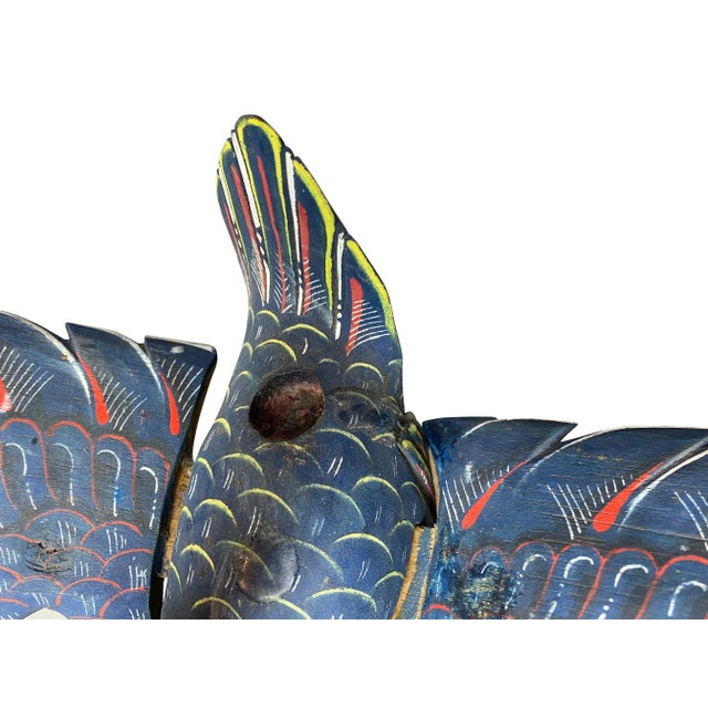 Balinese Carved and Painted Ducks from John Volk's Estate - a Pair For Sale - Image 11 of 11